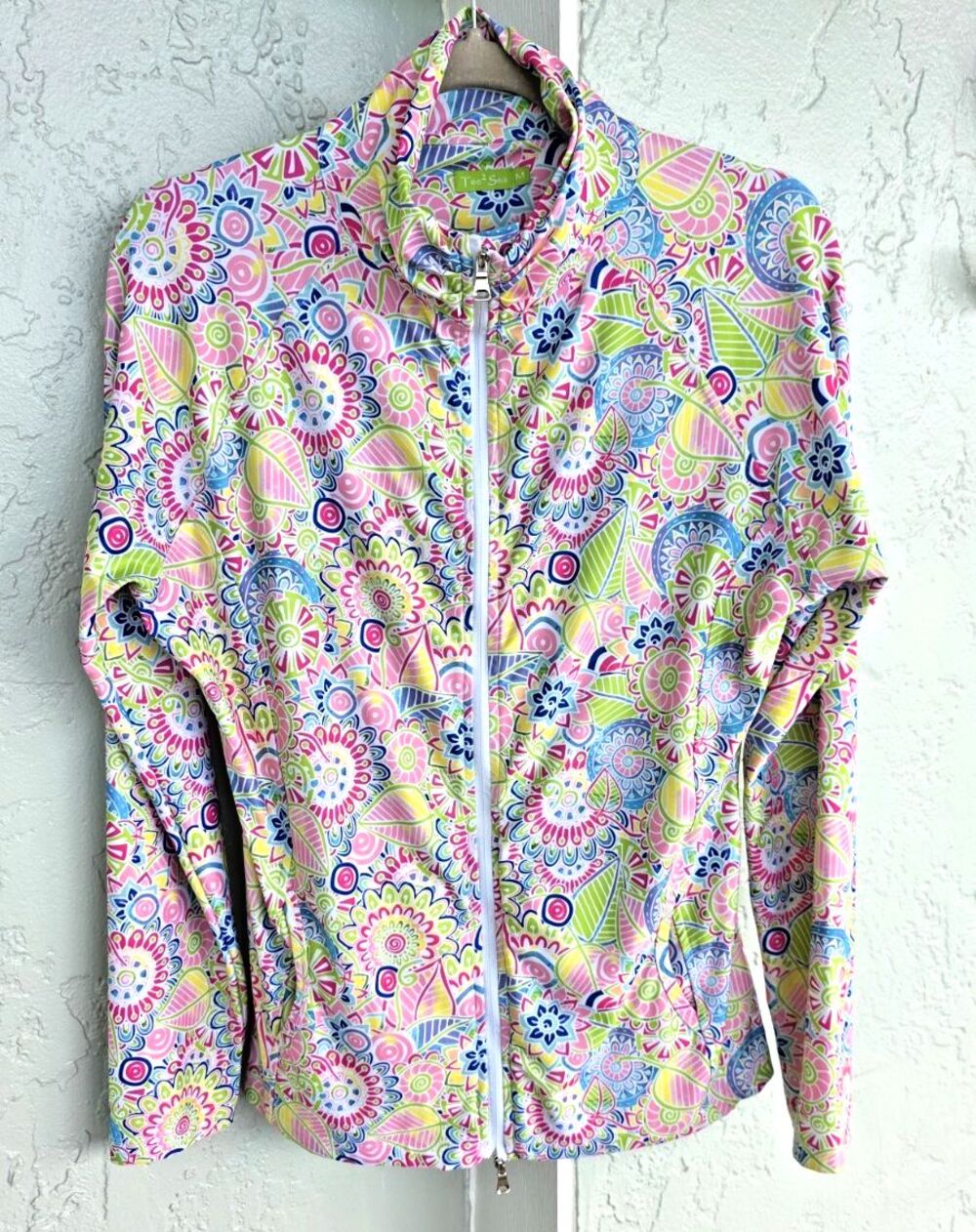 Tee 2 Sea Moisture Wicking Full Zip Long Sleeve Golf Woman Jacket M Multi